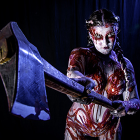 The bodypainting extravaganza at Phoenix Fan Fusion theme EvilAlivE with five models and artists.